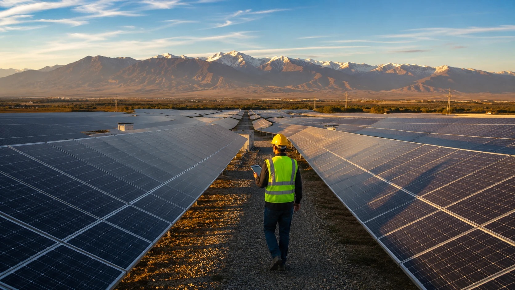 Planta fotovoltaica en campo
